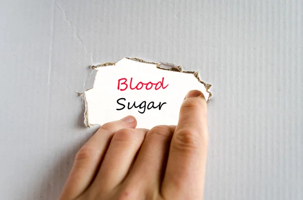 Blood sugar text concept — ストック写真