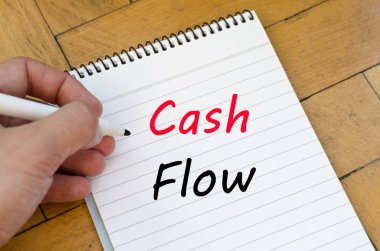 Nakit akışı metin konsept dizüstü