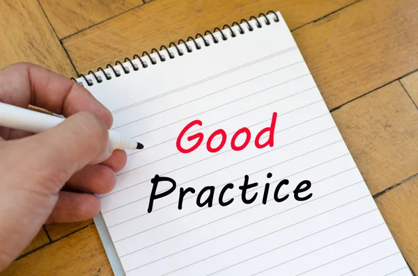 Good practice text concept on notebook — Stock Photo, Image