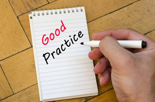 Good Practice Textkonzept auf dem Notizbuch — Stockfoto