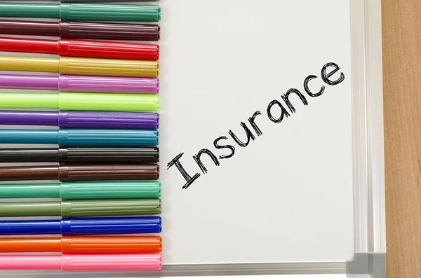 Insurance text concept — Stock Photo, Image