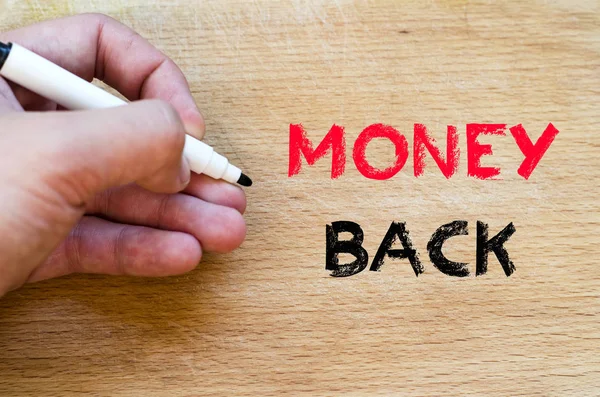 Money back text concept — Stock Photo, Image