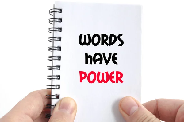 Palavras têm conceito de texto de poder — Fotografia de Stock