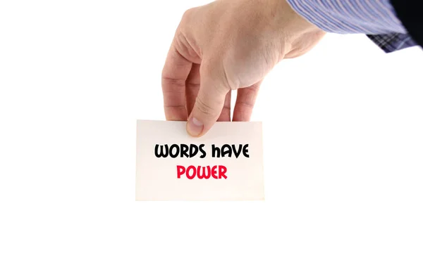 Worte haben Power-Text-Konzept — Stockfoto