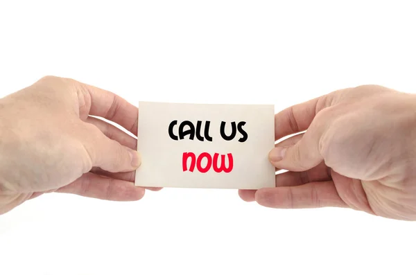 Call us now text concept