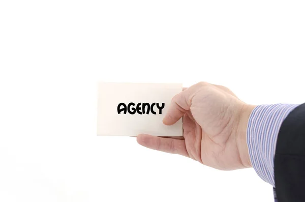 Agency only text concept — Stock Photo, Image