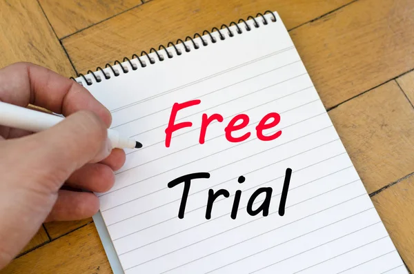 Free trial concept on notebook