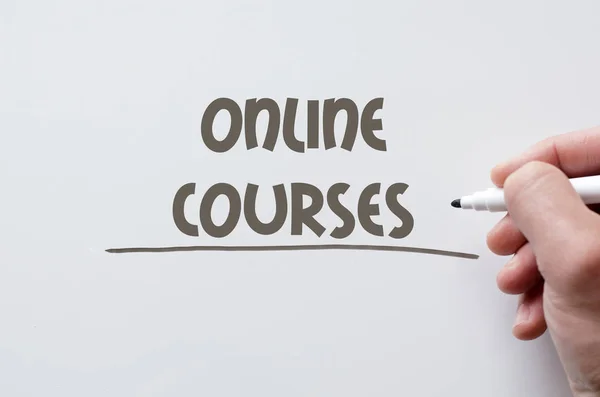 Online courses written on whiteboard