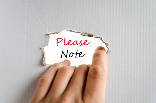 Please note text concept — Stock Photo, Image