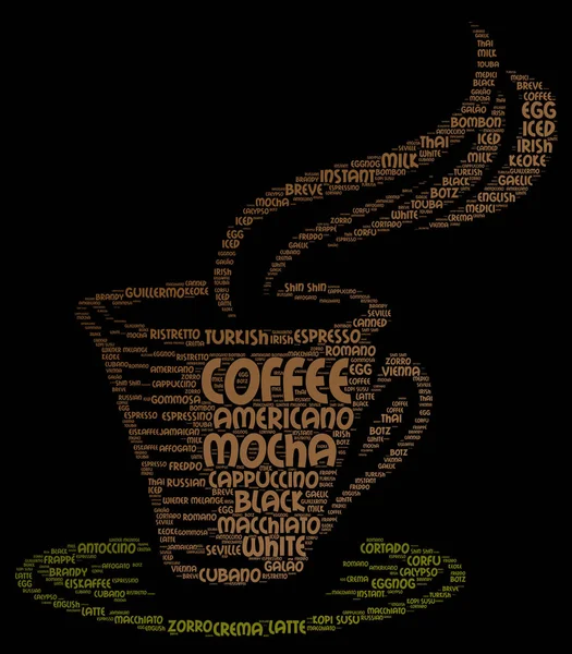 Coffee word cloud concept — Stock Photo, Image