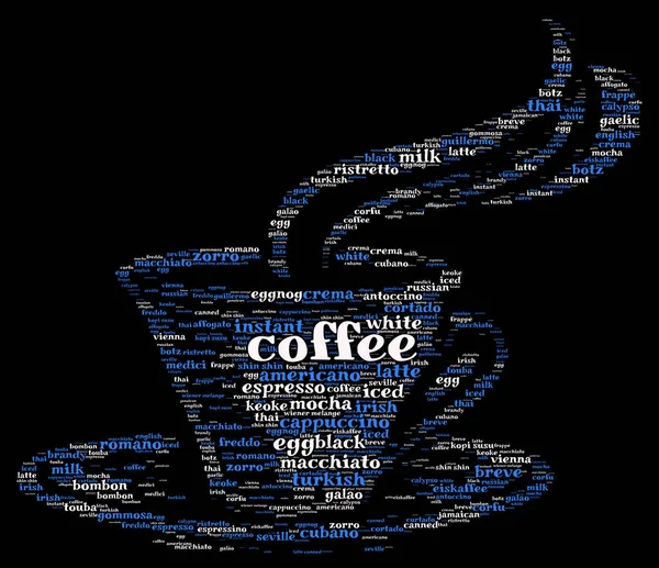 Coffee word cloud concept — Stock Photo, Image