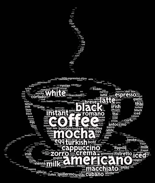 Coffee word cloud concept — Stock Photo, Image