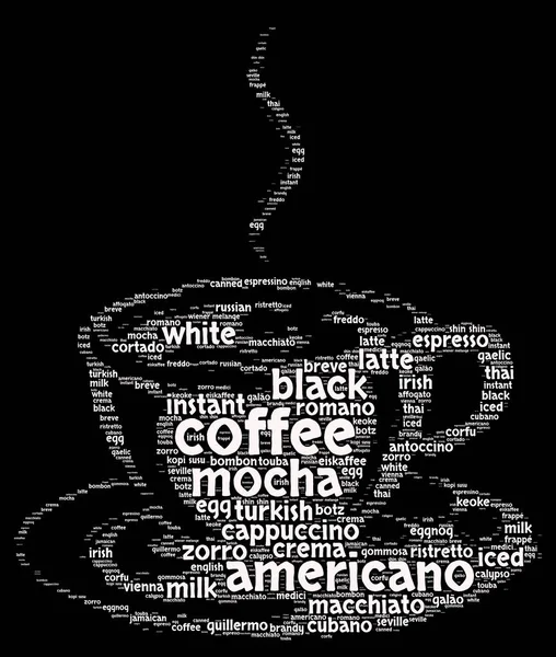 Coffee in different languages word cloud — Stock Photo © ricochet69