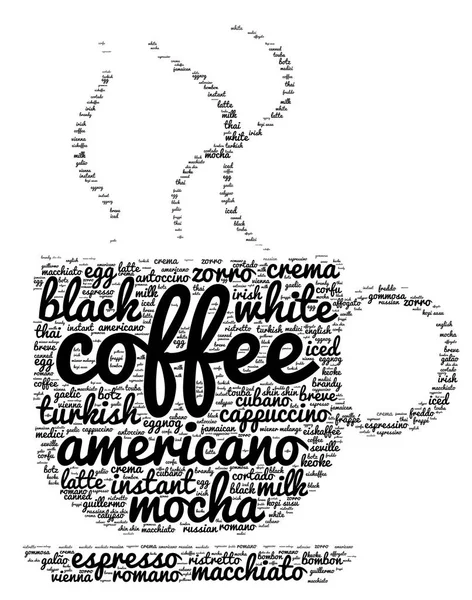 Kaffe ordet moln koncept — Stockfoto