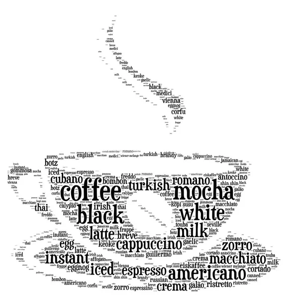 Coffee word cloud concept — Stock Photo, Image