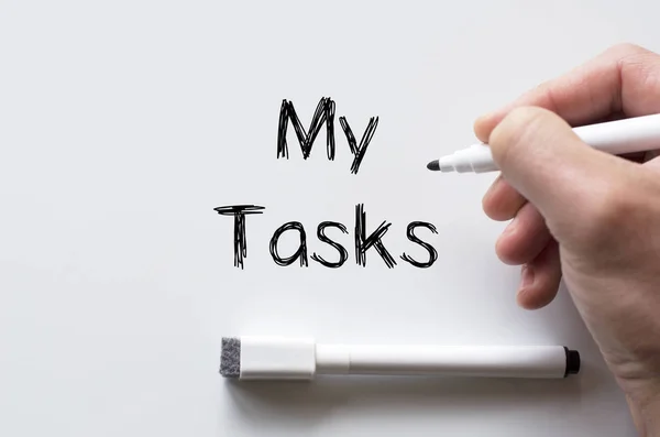 My tasks written on whiteboard — Stock Photo, Image