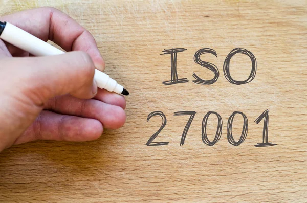 Iso 27001 conceito de texto — Fotografia de Stock