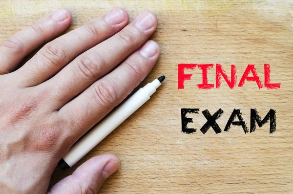 Concepto de texto examen final — Foto de Stock