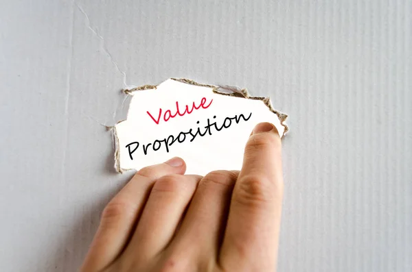 Value proposition text concept — Stock Photo, Image
