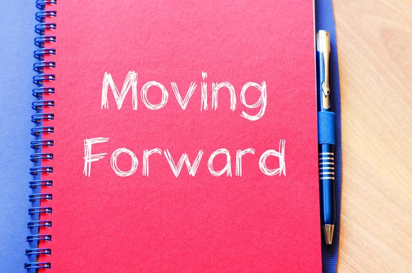 Moving forward concept on notebook