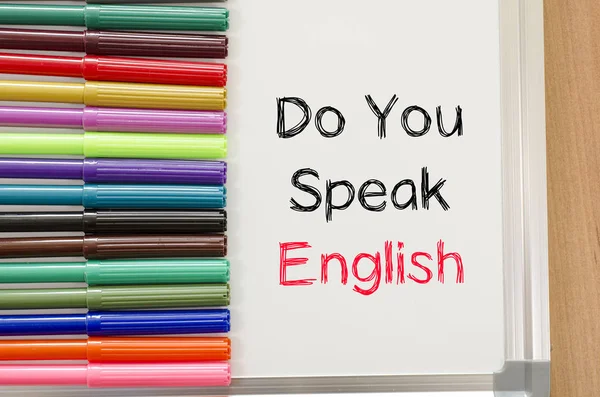 Do you speak english text concept — Stock Photo, Image