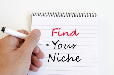 Senin niş kavramı defter üzerinde bulmak