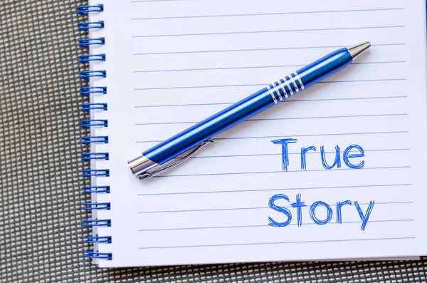 True story concept on notebook — Stock Photo, Image