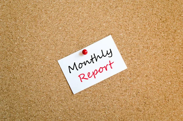 Monthly report text concept — Stock Photo, Image