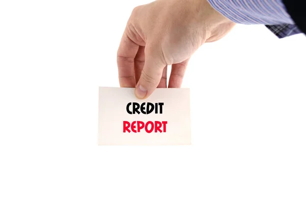 Credit verslag tekst concept — Stockfoto