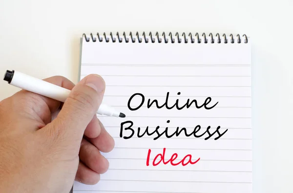 Концепция бизнес-идеи в Интернете на ноутбуке — стоковое фото