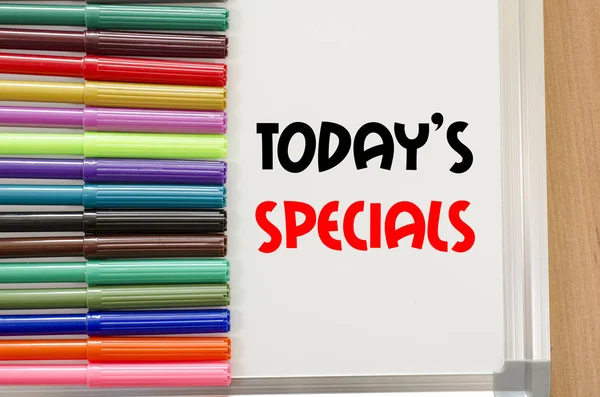 Today's specials text concept — Stock Photo, Image
