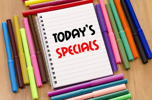 Today's specials text concept — Stock Photo, Image