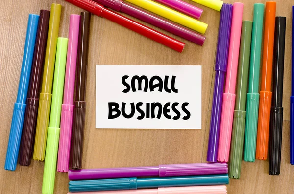 Conceito de texto para pequenas empresas — Fotografia de Stock