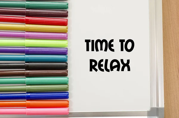 Time to relax text concept — Stock Photo, Image