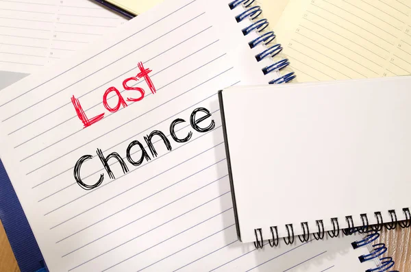 Last chance concept on notebook