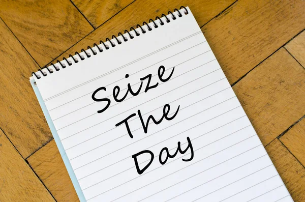 Seize the day concept on notebook