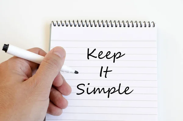 Keep it simple concept on notebook — Stock Photo, Image