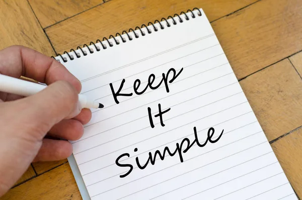 Keep it simple concept on notebook — Stock Photo, Image