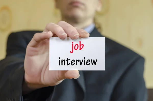 Conceito de texto de entrevista de emprego — Fotografia de Stock