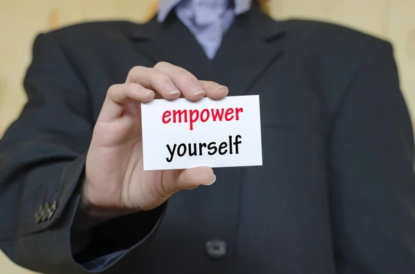 Empower yourself text concept — Stock Photo, Image
