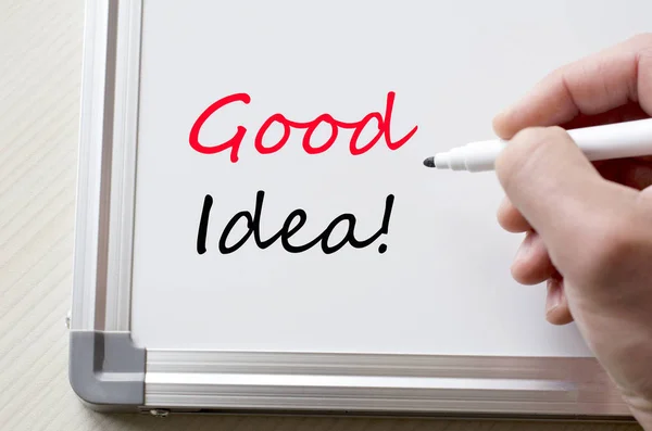 Good idea written on whiteboard — Stock Photo, Image