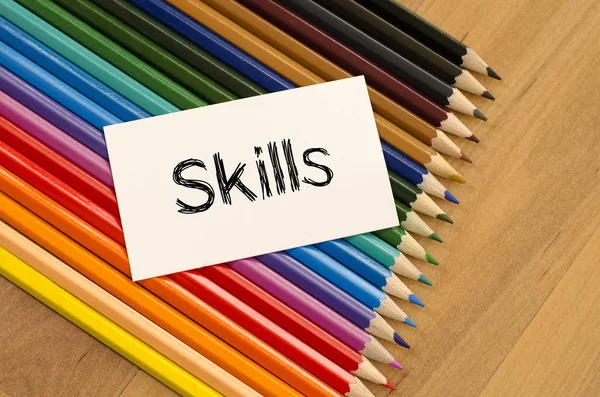 Skills text concept — Stock Photo, Image