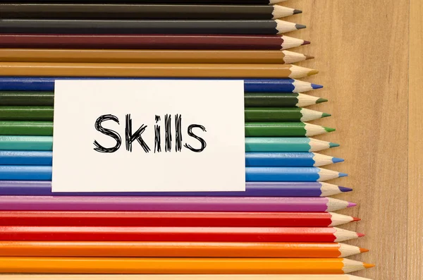 Skills Textkonzept — Stockfoto