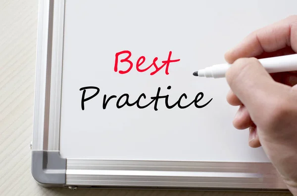 Best practice written on whiteboard — Stock Photo, Image