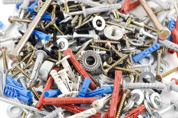 Nuts bolts and screws — Stock Photo, Image