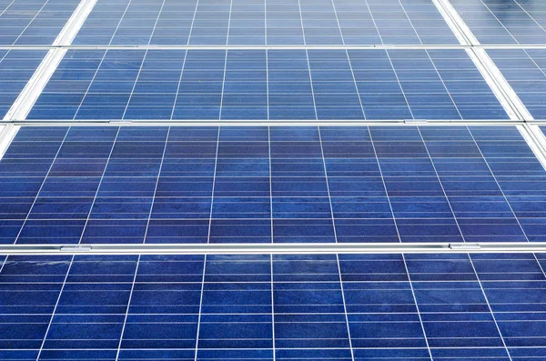 Closeup of solar panels