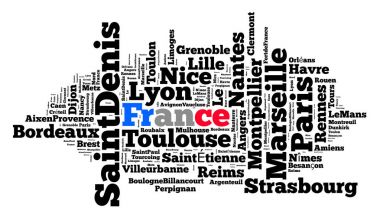 Localities in France clipart