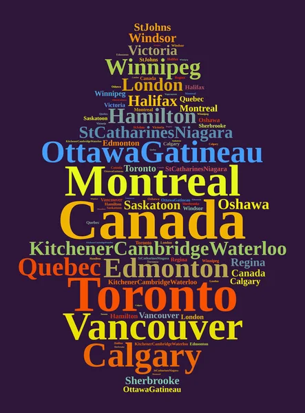 Largest census metropolitan areas in Canada — Stock Photo, Image
