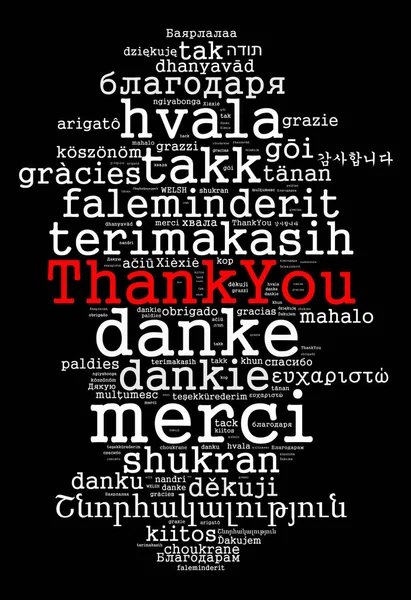 Gracias en diferentes idiomas — Foto de Stock