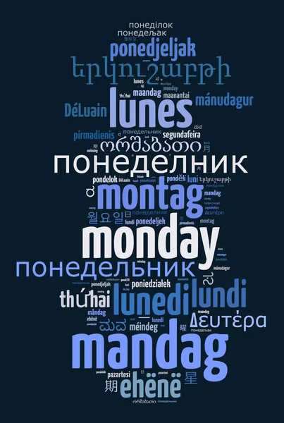 Word Monday in different languages